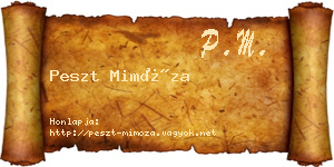 Peszt Mimóza névjegykártya